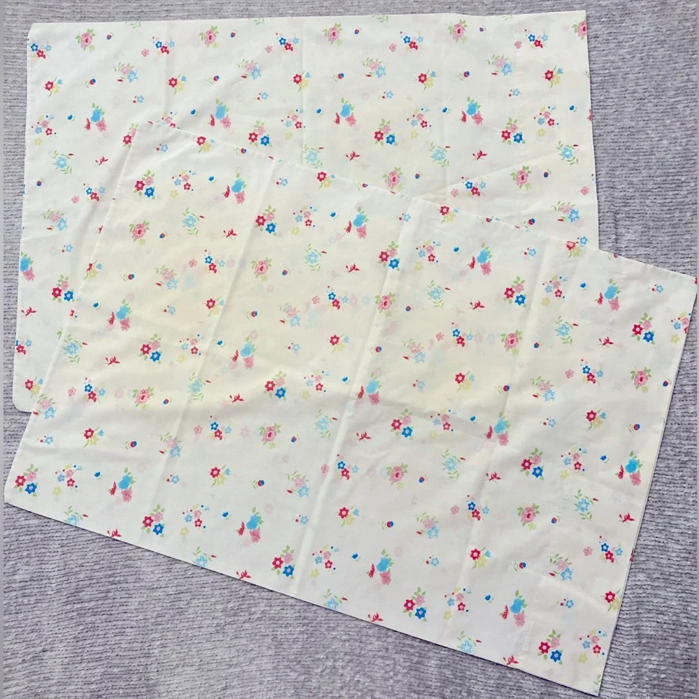 Vintage Floral Pillow Case Set of 2 Retro‎ 70s Pacific Miracle